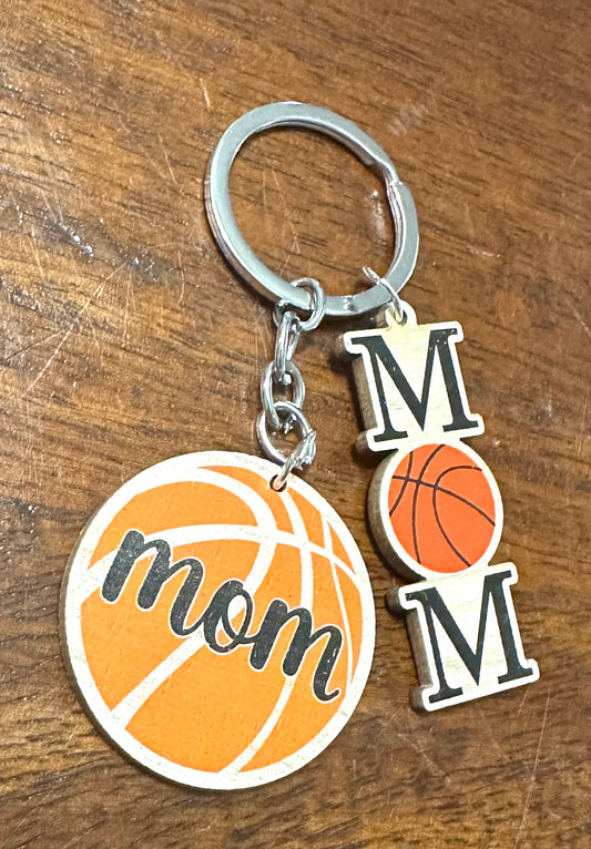 BASKETBALL MOM KEYCHAIN