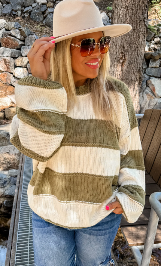 KADIE STRIPE KNIT SWEATER