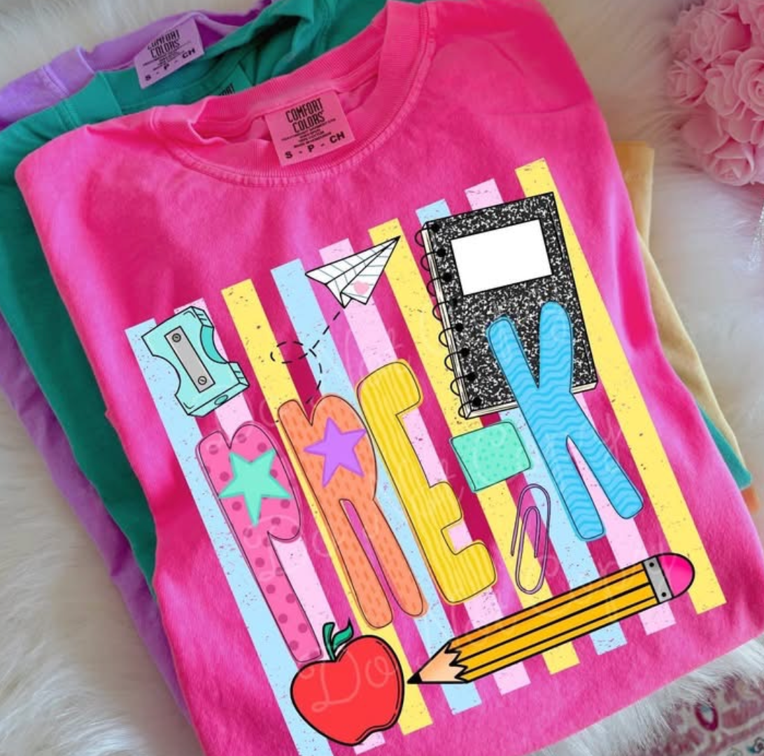 RAINBOW STRIPE GRADE GRAPHIC TEE