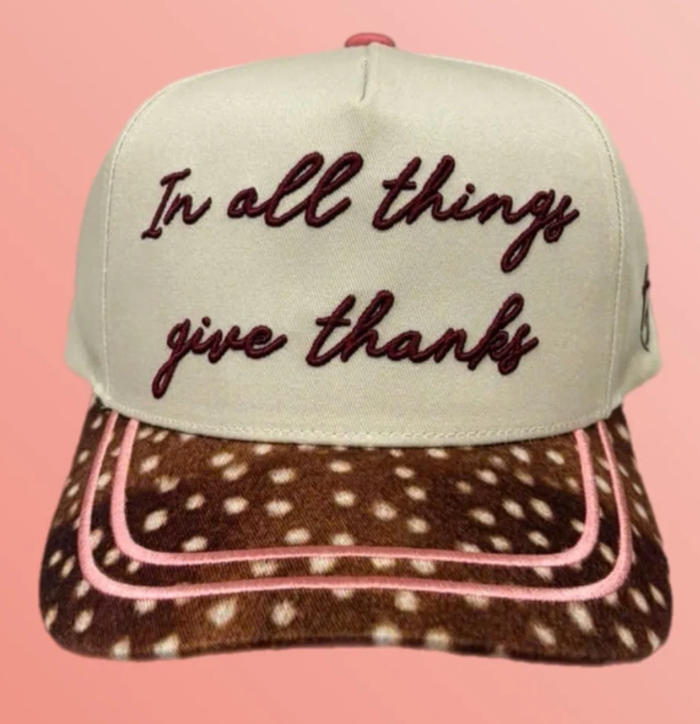 GIVE THANKS EMBROIDERED HAT