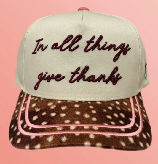 GIVE THANKS EMBROIDERED HAT