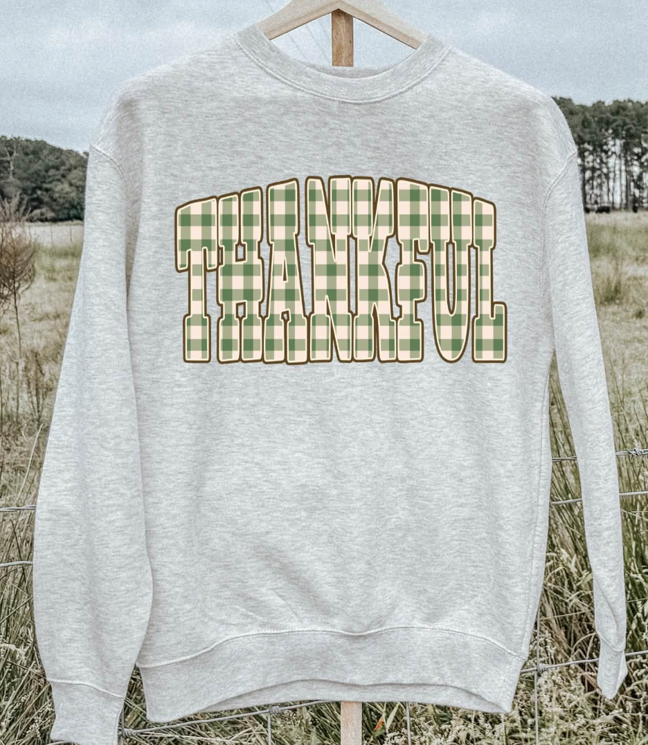 THANKFUL GREEN GINGHAM